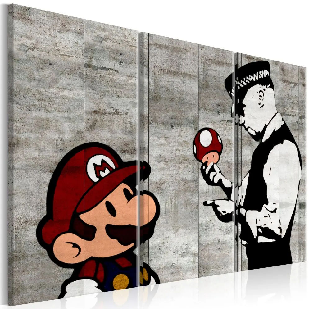 Obraz - Banksy  Mario Bros-1