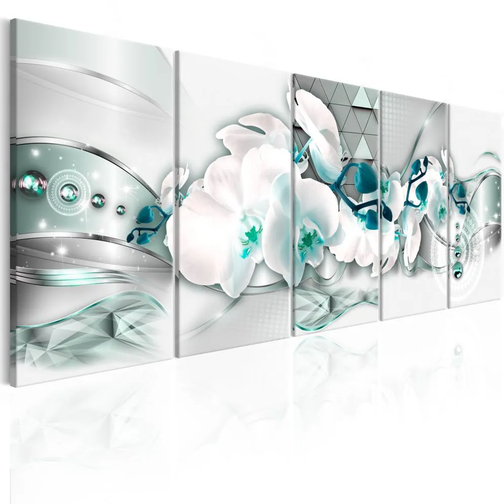 Obraz - Storczyki i abstrakcja-1