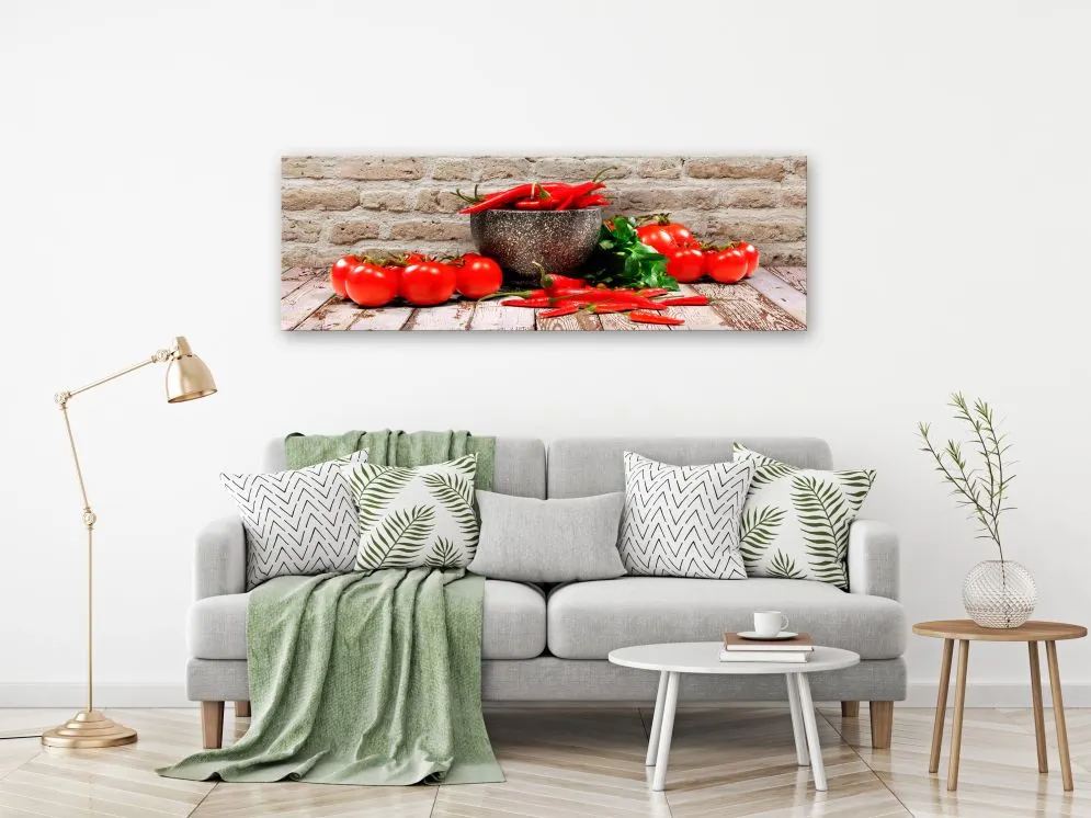 Obraz - Czerwone warzywa (1-częściowy) cegła wąski-2
