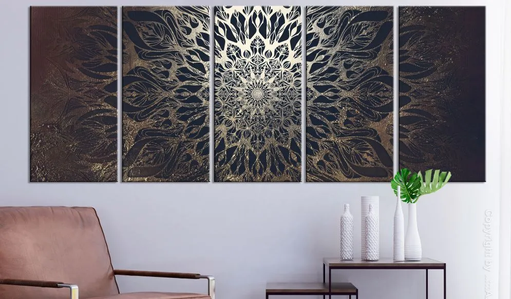 Obraz - Hipnoza (5-częściowy) brązowy wąski-2