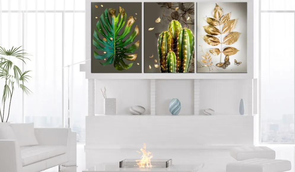 Obraz - Pokryte złotem (3-częściowy)-2