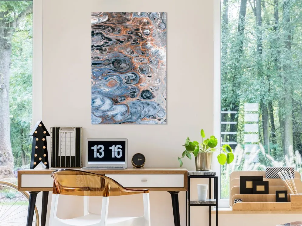 Obraz - Sienna Blue Marble (1-częściowy) pionowy-2