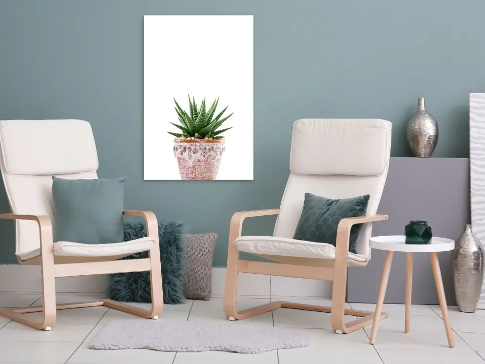 Obraz - Sukulenty w doniczce (1-częściowy) pionowy-2