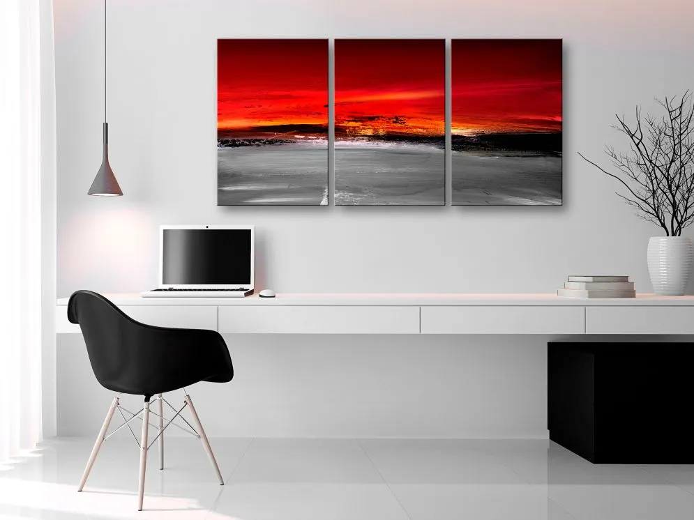 Obraz - Karmazynowy pejzaż (3-częściowy)-2