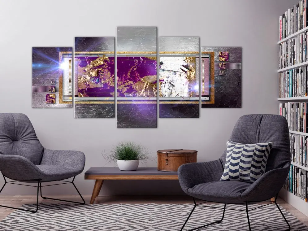 Obraz - Złote odbicie (5-częściowy) szeroki-2