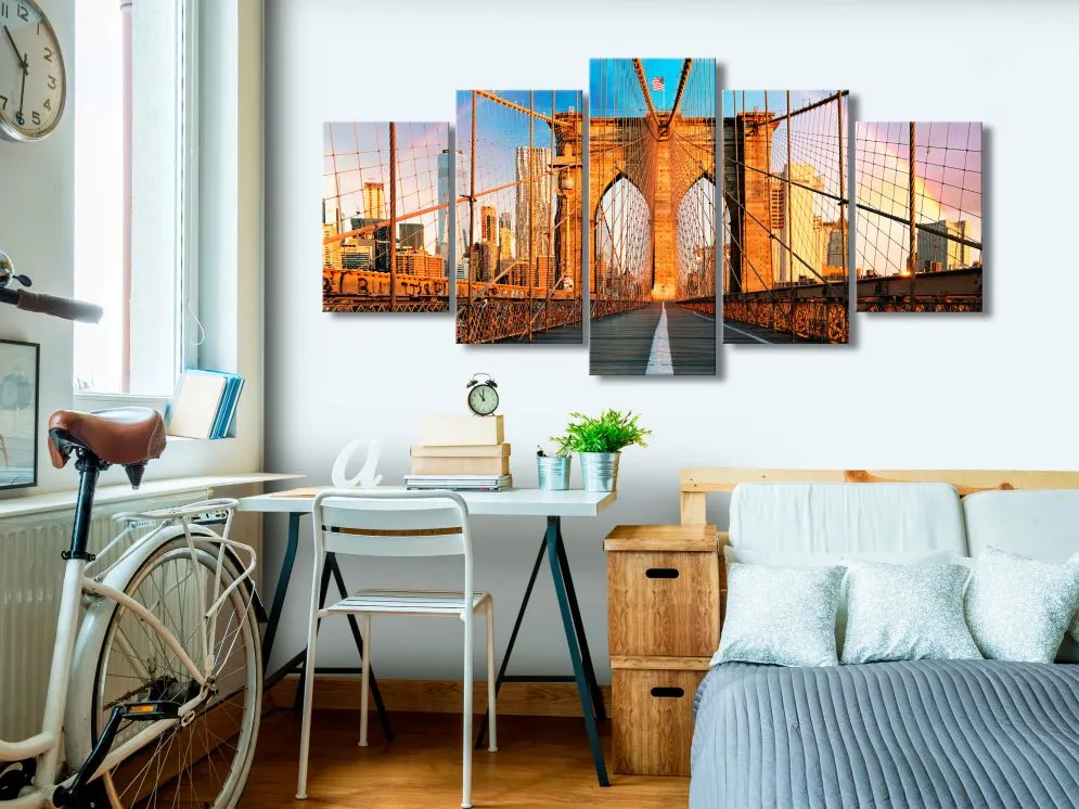 Obraz - Most szczęścia (5-częściowy) szeroki-2