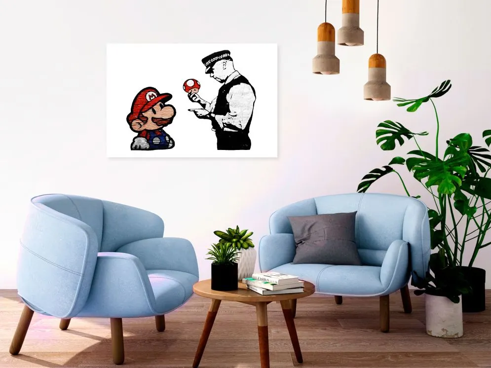 Obraz - Banksy Grzybiarz (1-częściowy) szeroki-2