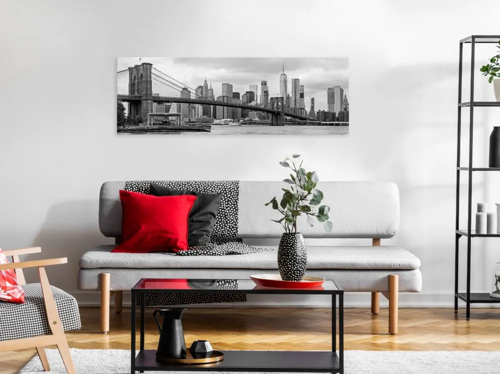 Obraz - Droga na Manhattan (1-częściowy) wąski czarno-biały-2