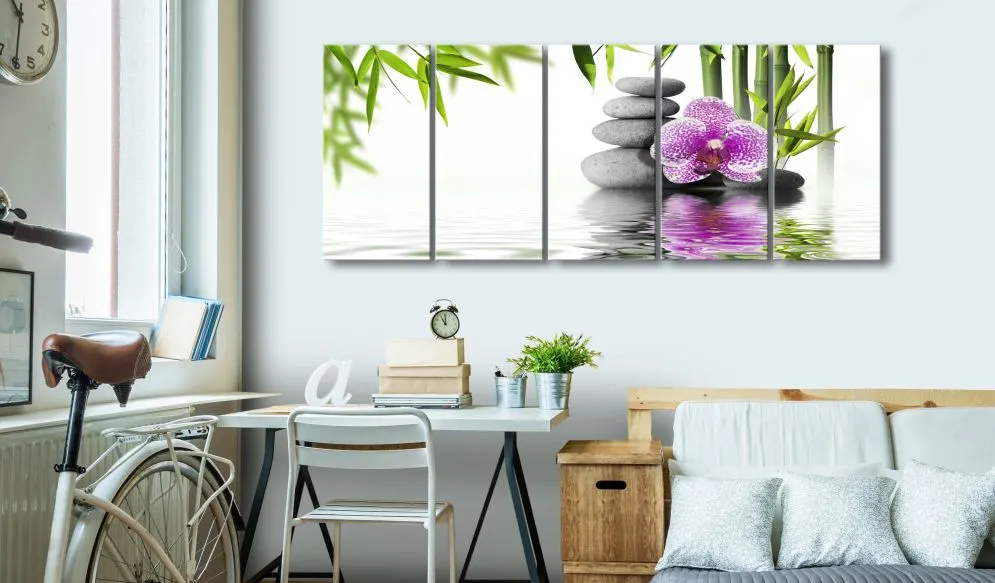 Obraz - Ogród wodny (5-częściowy) wąski-2