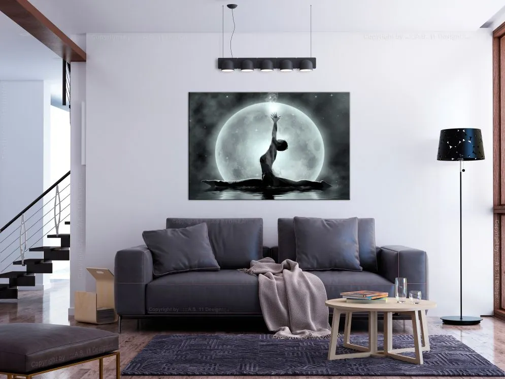 Obraz - Szpagat (1-częściowy) szeroki szary-2