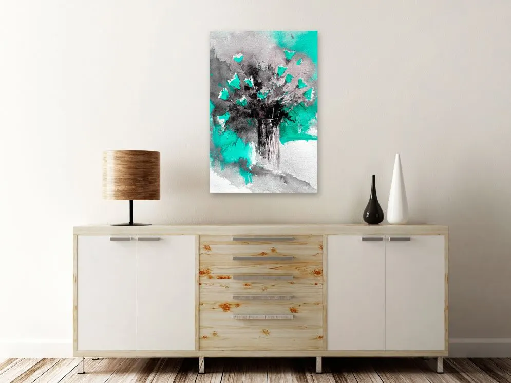 Obraz - Bukiet kolorów (1-częściowy) pionowy zielony-2