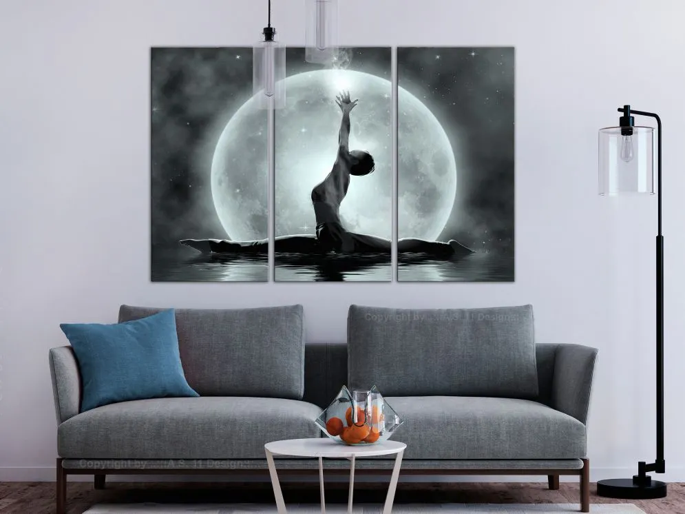 Obraz - Szpagat (3-częściowy) szary-2