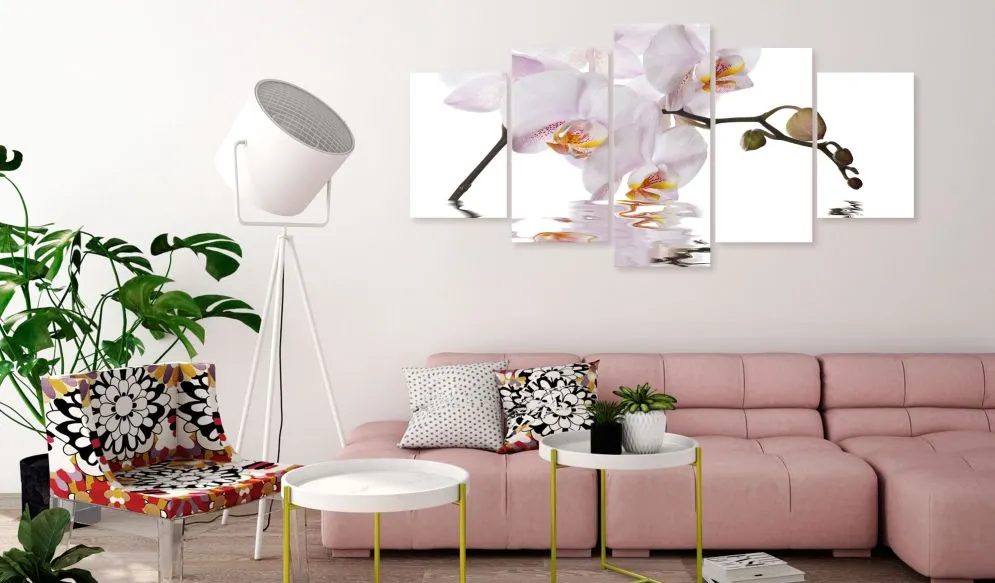Obraz - Zachwycająca orchidea (5-częściowy) szeroki-2
