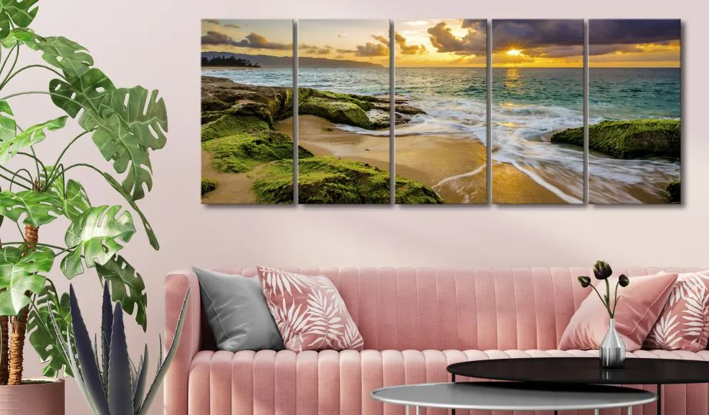 Obraz - Turkusowe morze (5-częściowy) wąski-2