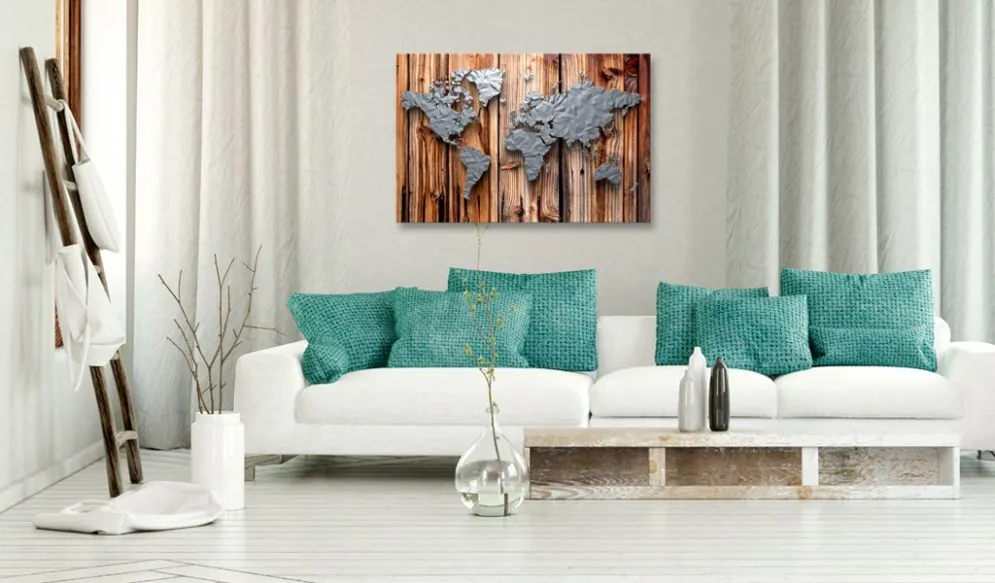 Obraz na korku - Granice nowoczesności [Mapa korkowa]-2