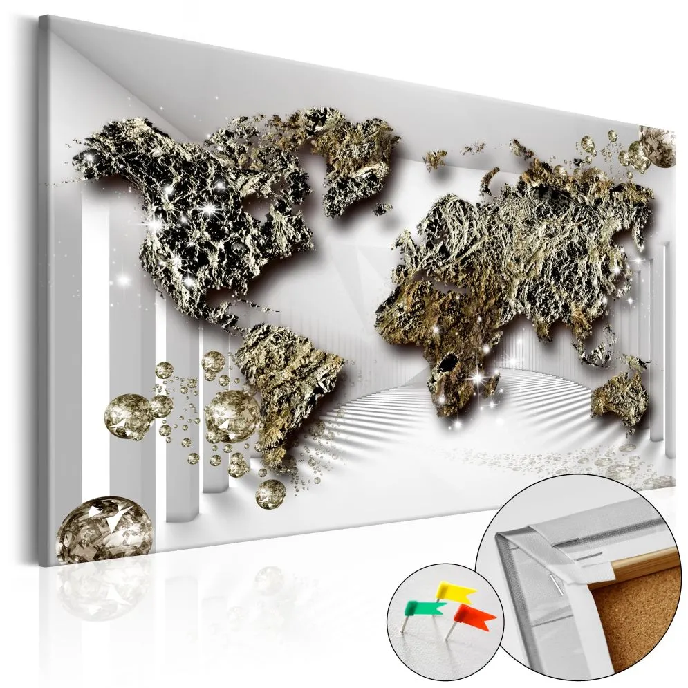 Obraz na korku - Złota przyszłość [Mapa korkowa]-1