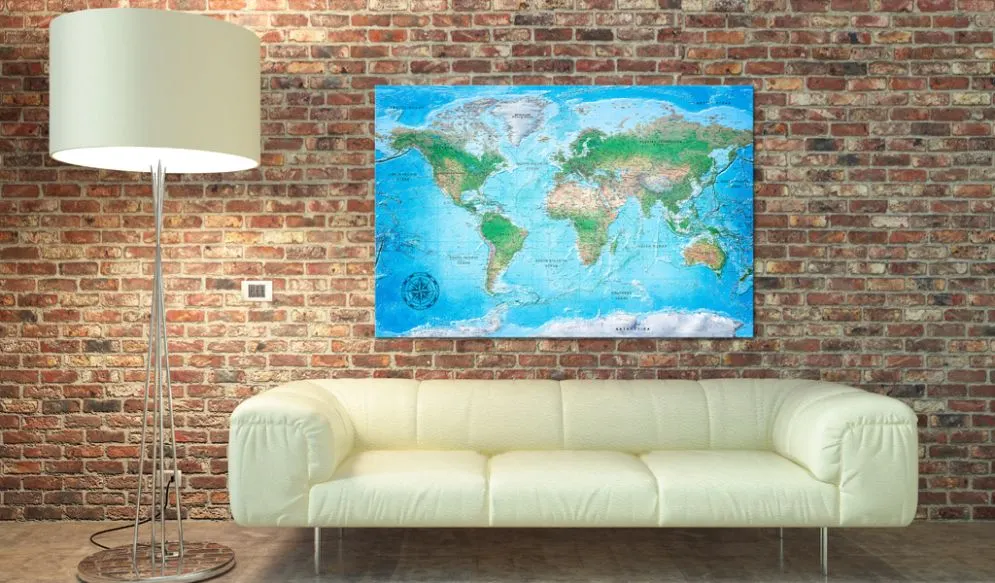 Obraz na korku - Tradycyjna kartografia [Mapa korkowa]-2
