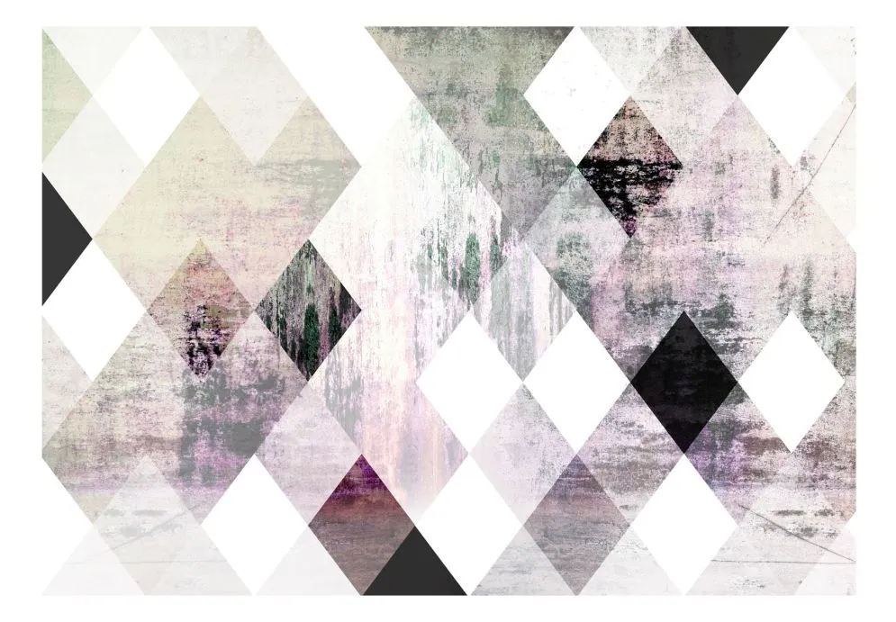 Fototapeta - Rombowa szachownica (różowy)-2