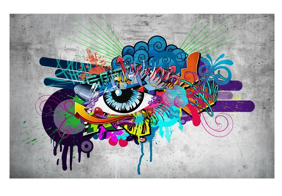 Fototapeta - Graffiti eye-2
