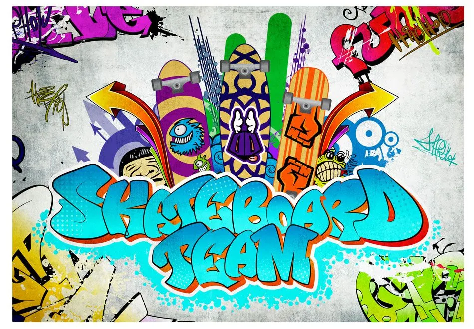 Fototapeta - Skateboard team-2