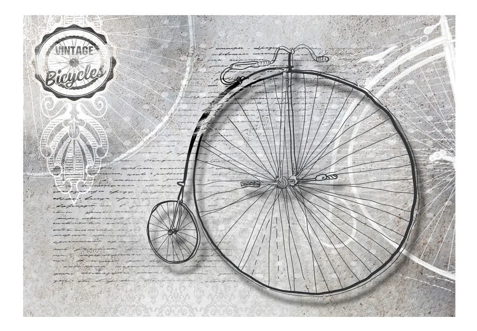 Fototapeta - Vintage bicycles - black and white-2