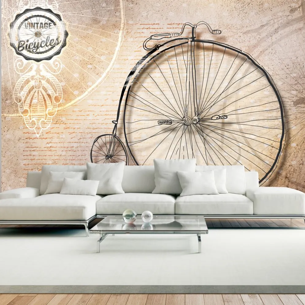 Fototapeta - Vintage bicycles - sepia-1