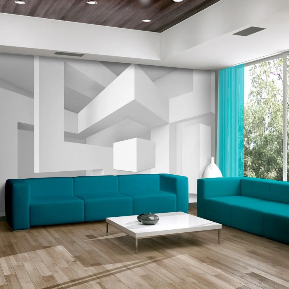 Fototapeta - Biała geometria-1