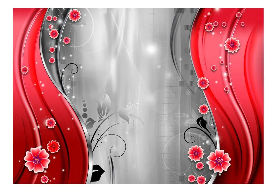 Fototapeta - Za zasłoną czerwieni-2