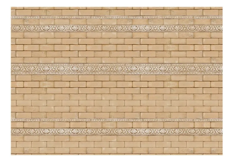 Fototapeta - Mur ze zdobieniami-2