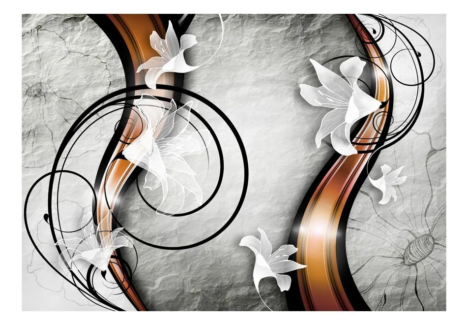 Fototapeta - Lilia na kamieniu-2