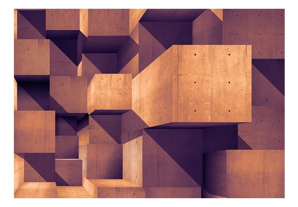 Fototapeta - Zachód słońca nad betonowym miastem-2