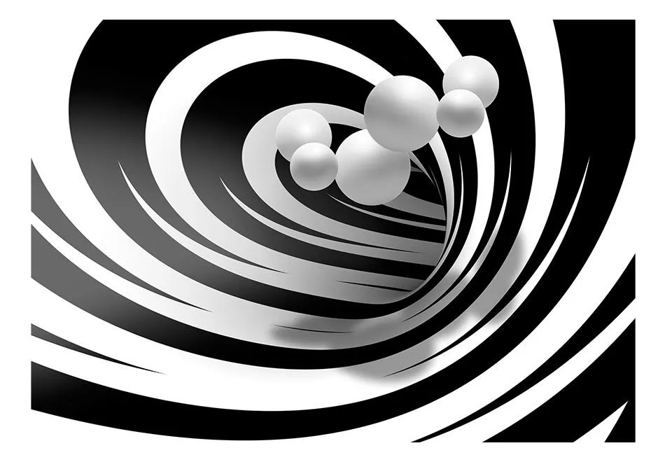 Fototapeta - Zakręceni w bieli i czerni-2