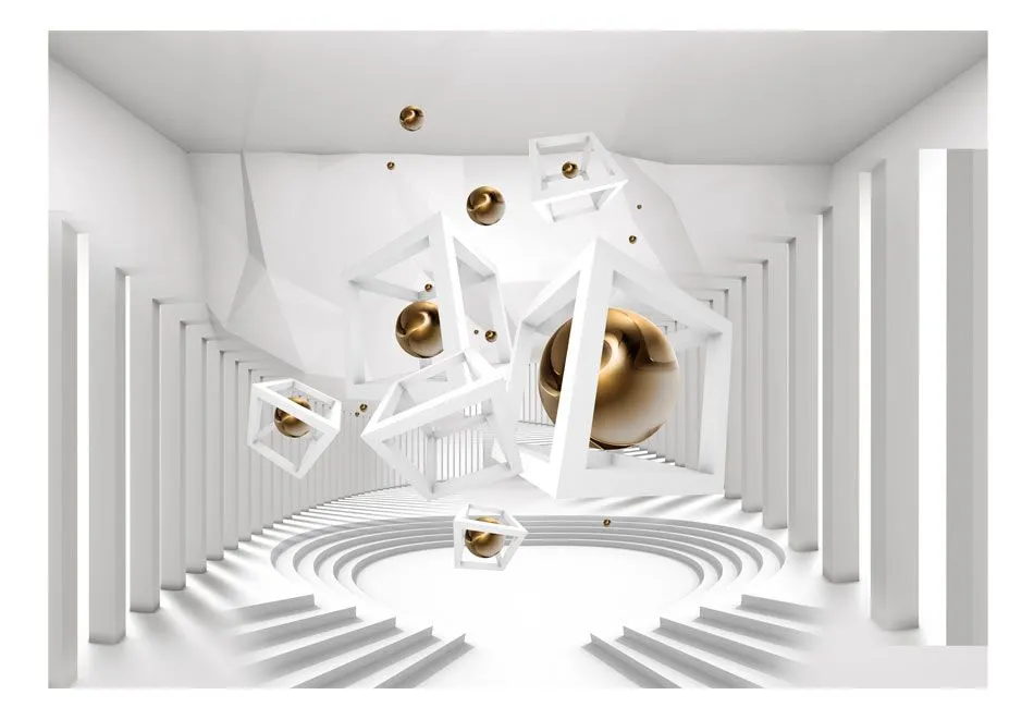 Fototapeta - Geometryczny korytarz-2