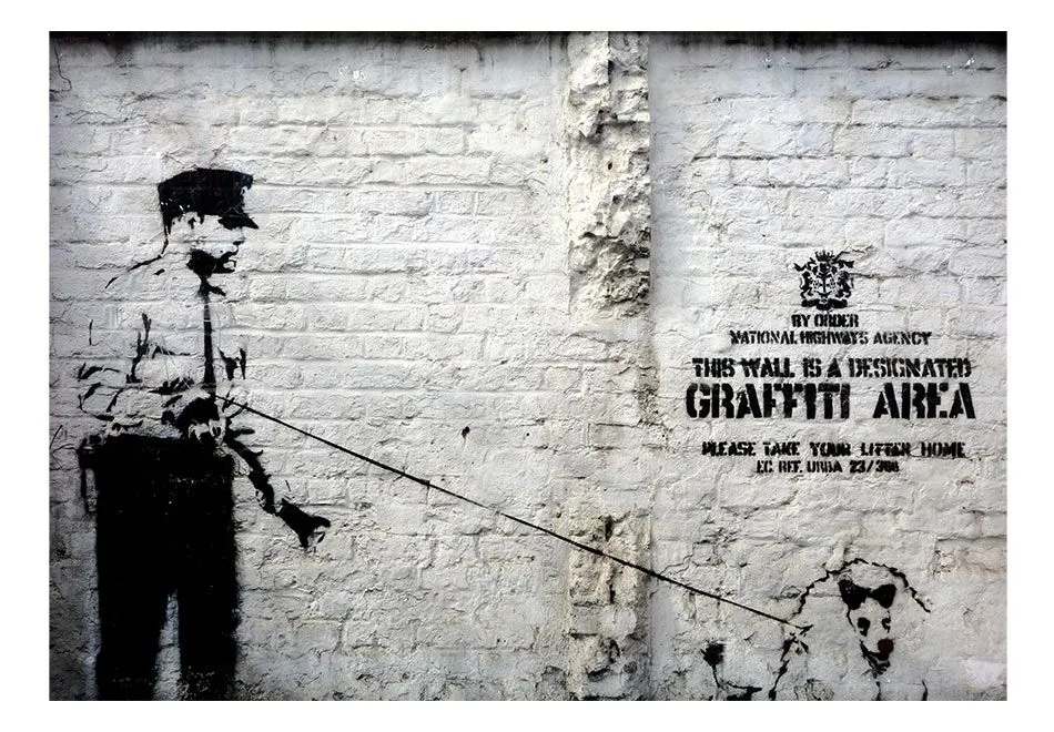 Fototapeta - Banksy - Graffiti Area-2