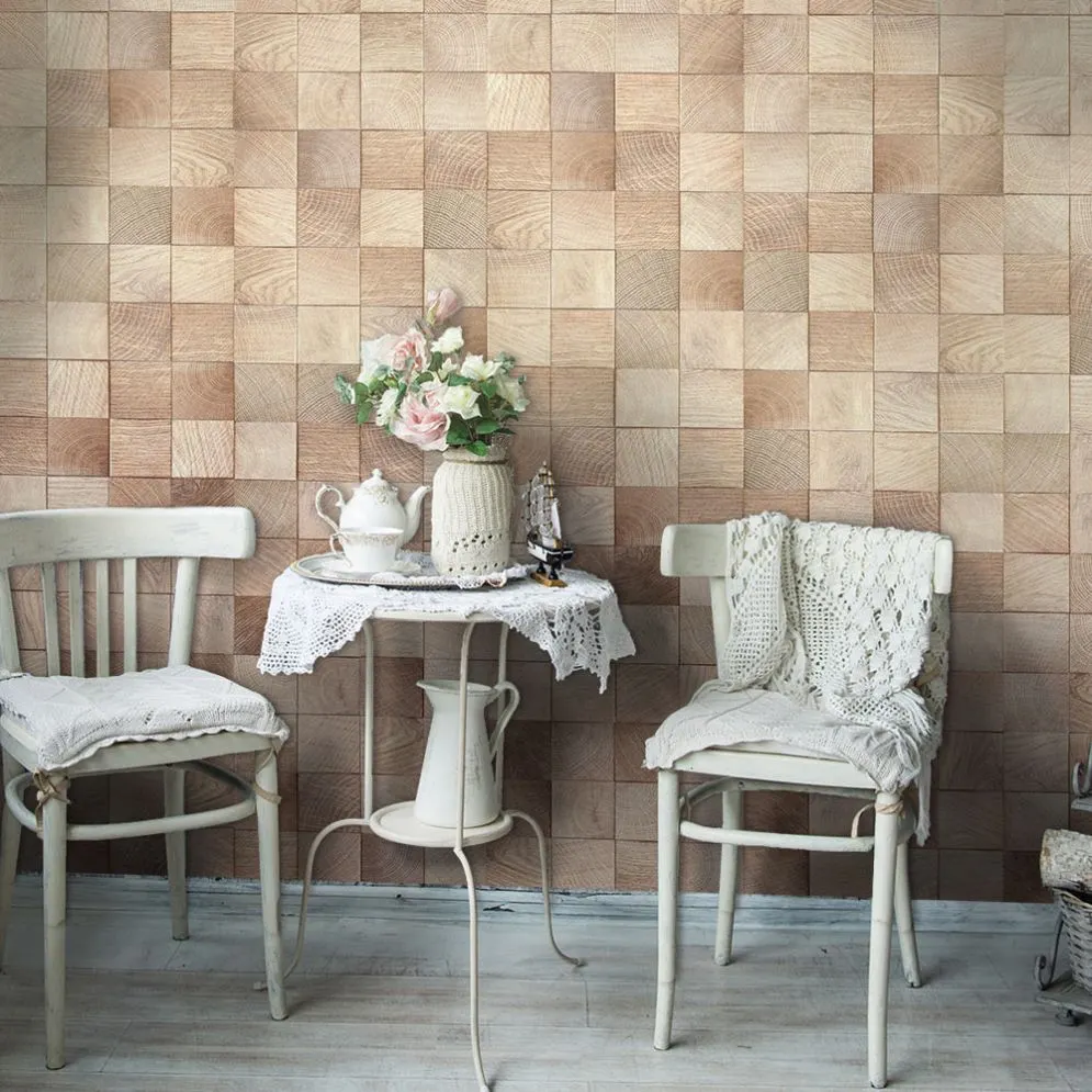 Fototapeta - Drewniana geometria-1