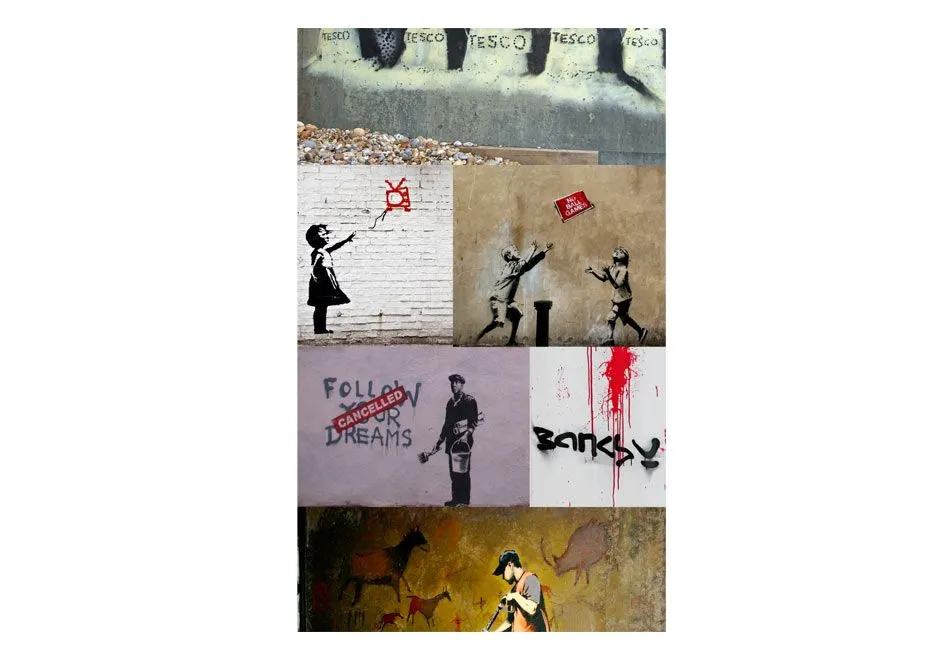Fototapeta - Banksy - kolaż-2
