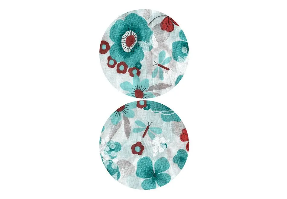 Fototapeta - Turkusowa łąka - koła-2