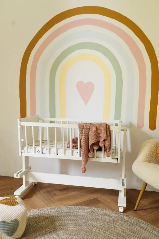 Łóżeczko kołyska KAJA 5w1 białe dostawne wielofunkcyjne I sklep meblowy MIRAT. styl SKANDYNAWSKI