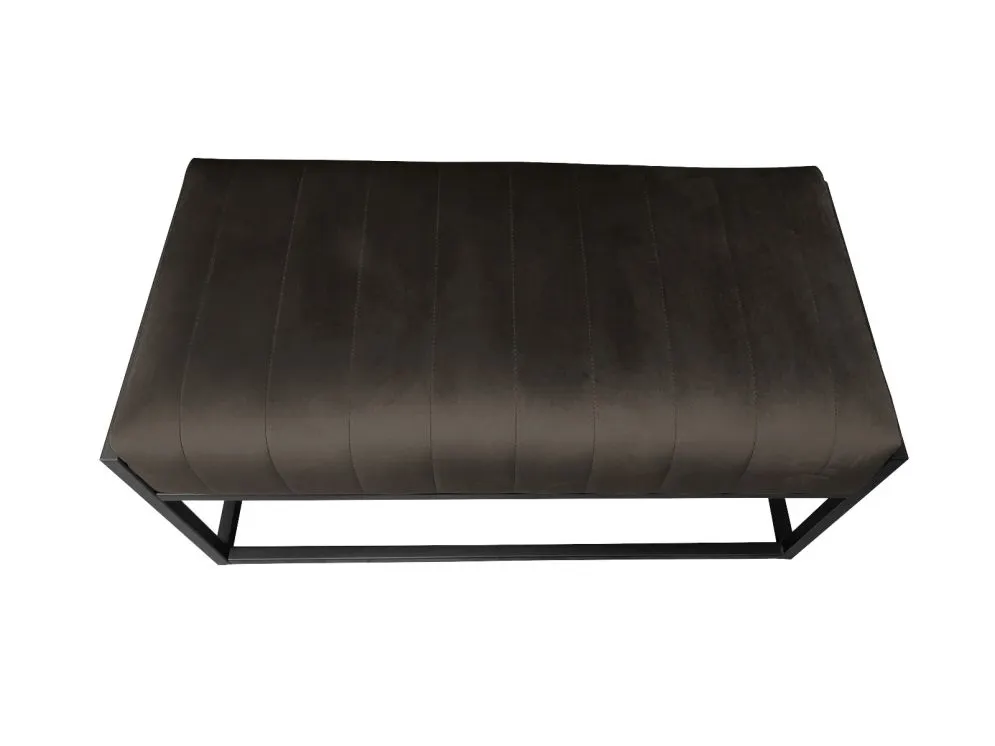 Ławka LILU MG VELVET brązowa tapicerowana aksamitem | MIRAT. w stylu LOFT kolekcja