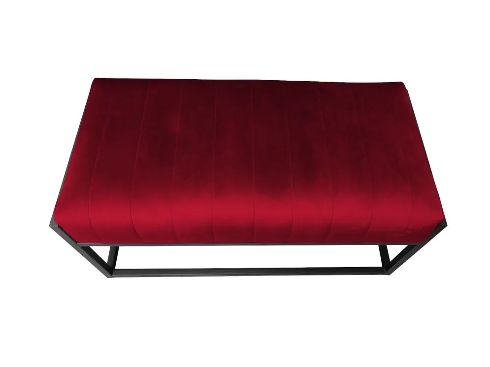Ławka LILU MG VELVET bordowa w stylu loft | MIRAT. w stylu LOFT kolekcja