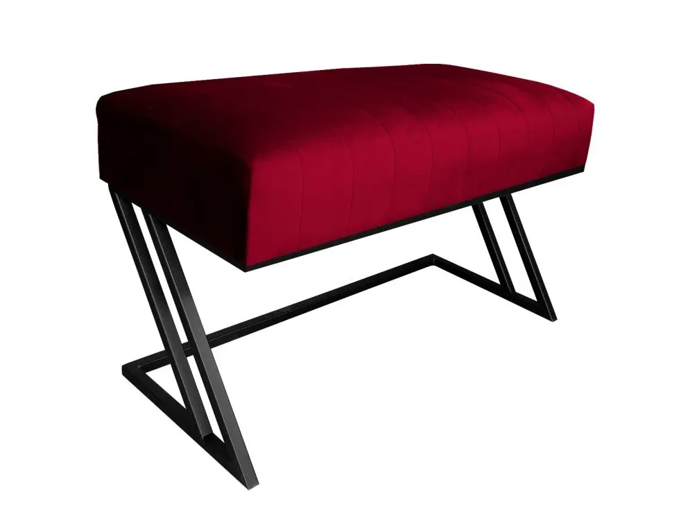Ławka ROZALIA MG VELVET bordowa w stylu loft | MIRAT. w stylu LOFT kolekcja