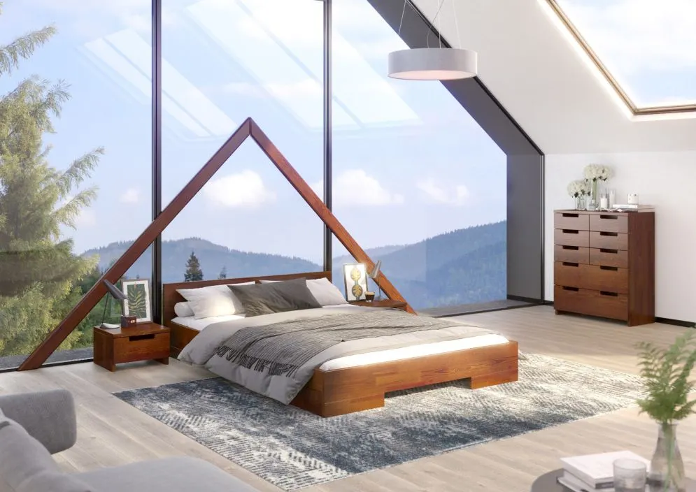 Łóżko SPECTRUM niskie sosnowe w stylu skandynawskim | MIRAT. styl SKANDYNAWSKI kolekcja SPECTRUM