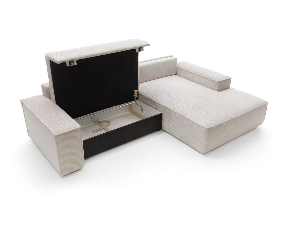 Narożnik z funkcją spania FELICIA M kremowy prawy/lewy I sklep meblowy MIRAT.