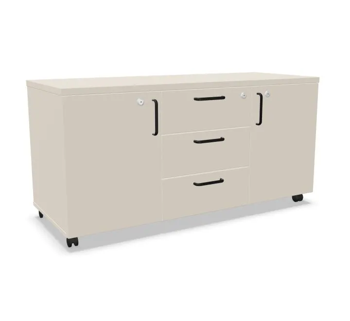 Komoda biurowa EASY SPACE MOB 120cm kaszmirowa mobilna I sklep meblowy MIRAT.