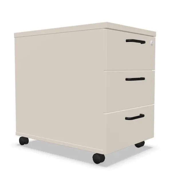 Kontenerek biurowy EASY SPACE MOB biały mobilny z zamkiem I sklep meblowy MIRAT. styl SKANDYNAWSKI