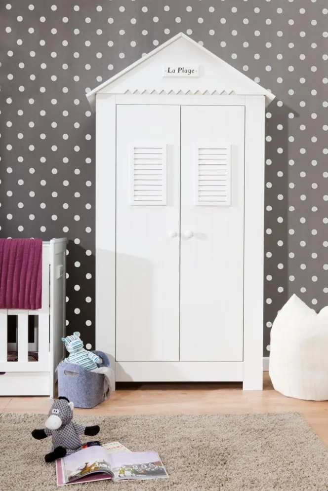 Szafa MARSYLIA biała dwudrzwiowa z cichym domykiem PINIO | MIRAT.  kolekcja MARSYLIA