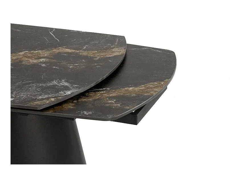 Loftowy stół rozkładany FORUM 180(260)x90 czarny marmur/czarny I sklep meblowy MIRAT. styl LOFT