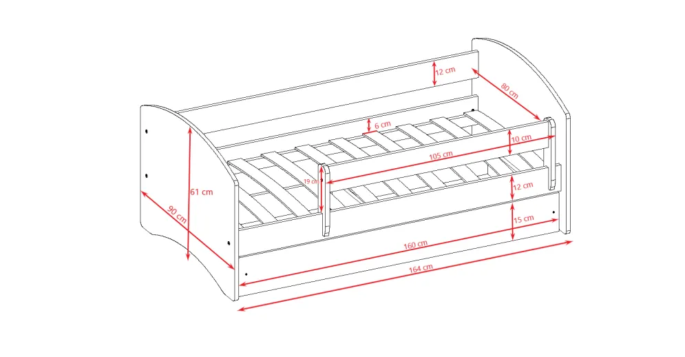 Łóżko dziecięce BABY DREAMS kraina lodu 160 z barierką | MIRAT. w stylu kolekcja BABY DREAMS