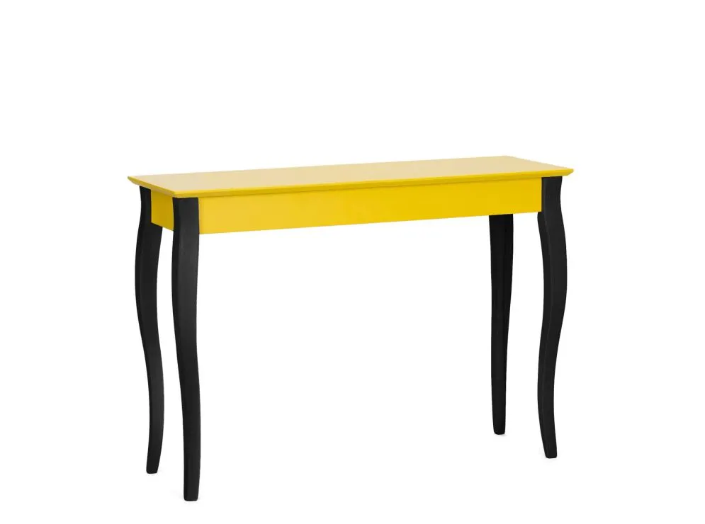 Konsola LILLO żółta/czarna na bukowych nogach | MIRAT. w stylu SKANDYNAWSKI kolekcja