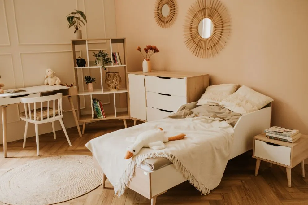 Biurko SOFIE białe/buk z szufladą I sklep meblowy MIRAT. styl SKANDYNAWSKI